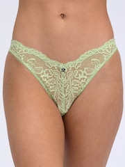 Boux Avenue Green Brief Billie Lace Knickers - Image 1 of 4