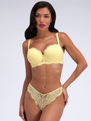 イエロー - Boux Avenue Emma レース バルコネット ブラジャー - 画像 6 / 6