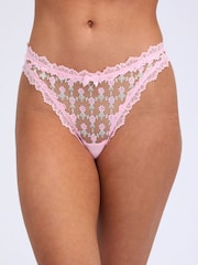 Boux Avenue Pink Rosa Embroidered Thongs - Image 2 of 4