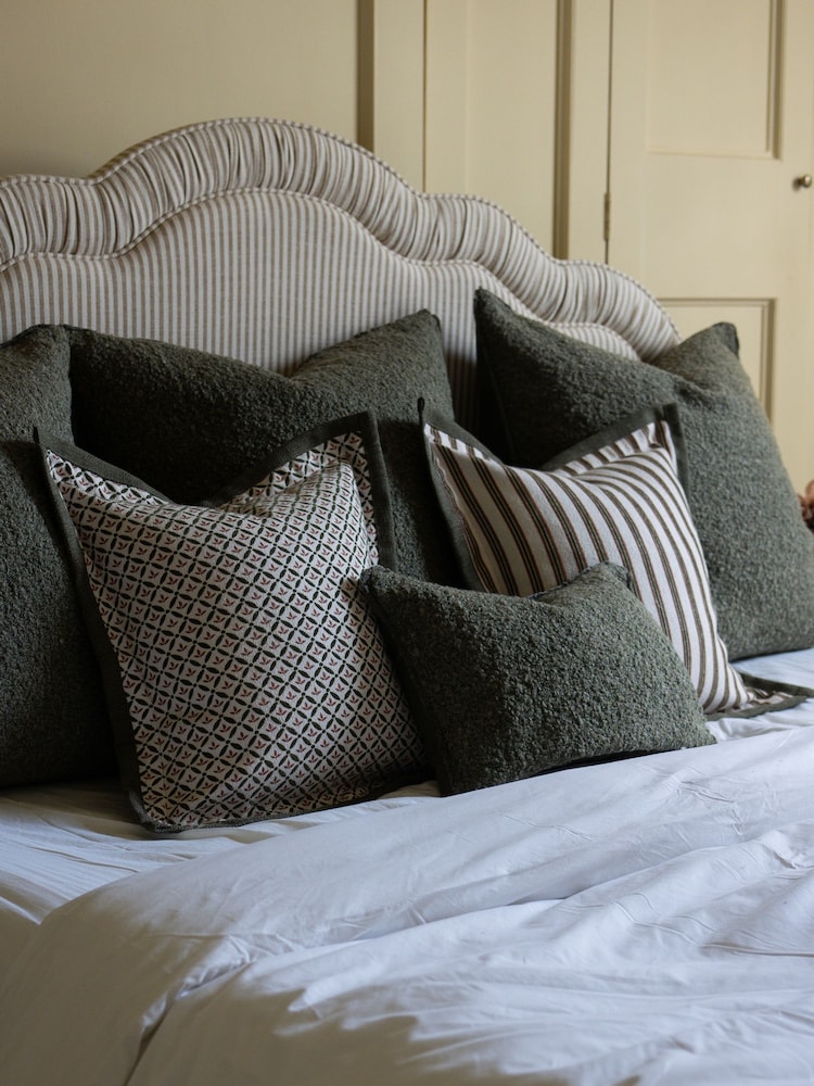 Ellenvale Interiors Olive Sofia Boucle Cushion Cover 50 X 30cm - Image 2 of 3 Ellenvale Interiors Olive Sofia Boucle Cushion Cover 50 X 30cm - Image 2 of 3