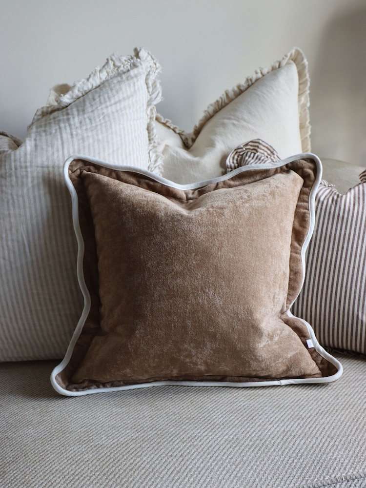 Ellenvale Interiors Coffee Chloe Cushion Cover 45 X 45cm - Image 1 of 6