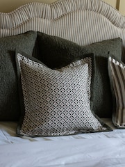 Ellenvale Interiors Olive Fleur Print Cushion Cover 45 X 45cm - Image 1 of 3