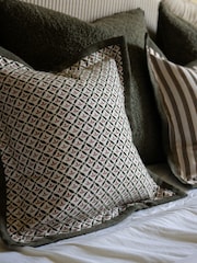 Ellenvale Interiors Olive Fleur Print Cushion Cover 45 X 45cm - Image 3 of 3