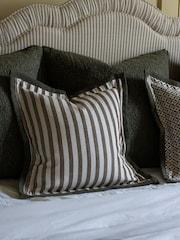 Ellenvale Interiors Olive Fleur Stripe Cushion Cover 45 X 45cm - Image 2 of 4