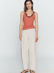 红色 - Anthropologie Red Maeve Lace V-Neck Tank Top - 4的图像2｝