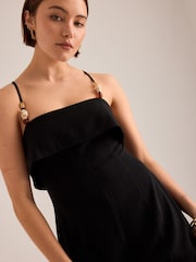 Anthropologie Lia Linen-Blend Beaded Strap Midi Dress - Image 3 of 4