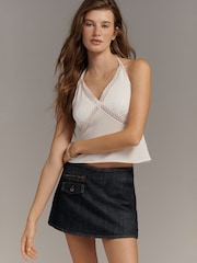Anthropologie Blue Pilcro Classic Racer Skirt - Image 1 of 4