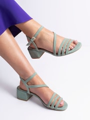 Jones Bootmaker Mint Standard Fit Wide Fit Ginette Leather Sandals - Image 1 of 6