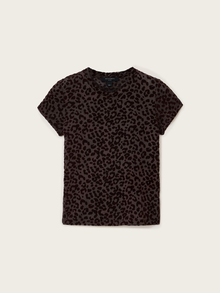 AllSaints Black Ellie Mesh T-Shirt - Image 7 of 7