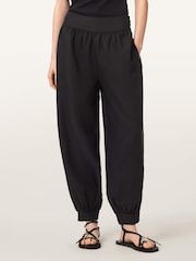 AllSaints Black Harrie Trousers - Image 1 of 6