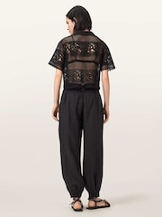 AllSaints Black Harrie Trousers - Image 2 of 6