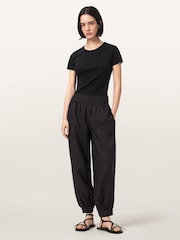 AllSaints Black Harrie Trousers - Image 5 of 6
