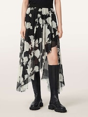 AllSaints Black Loria Skirt - Image 1 of 7