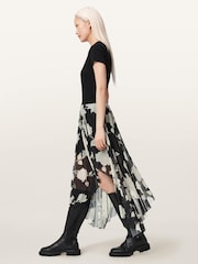 AllSaints Black Loria Skirt - Image 3 of 7