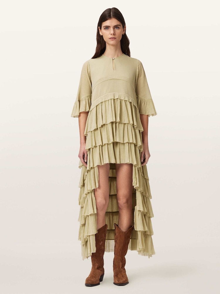 AllSaints Green Cavarly Ssmaxi Dress - Image 1 of 5 AllSaints Green Cavarly Ssmaxi Dress - Image 1 of 5