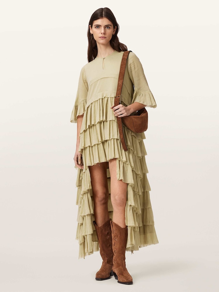 AllSaints Green Cavarly Ssmaxi Dress - Image 2 of 5 AllSaints Green Cavarly Ssmaxi Dress - Image 2 of 5