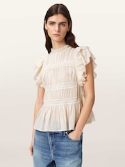 AllSaints White Harriet Top - Image 1 of 5