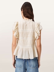 AllSaints White Harriet Top - Image 3 of 5