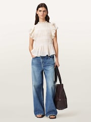 AllSaints White Harriet Top - Image 4 of 5