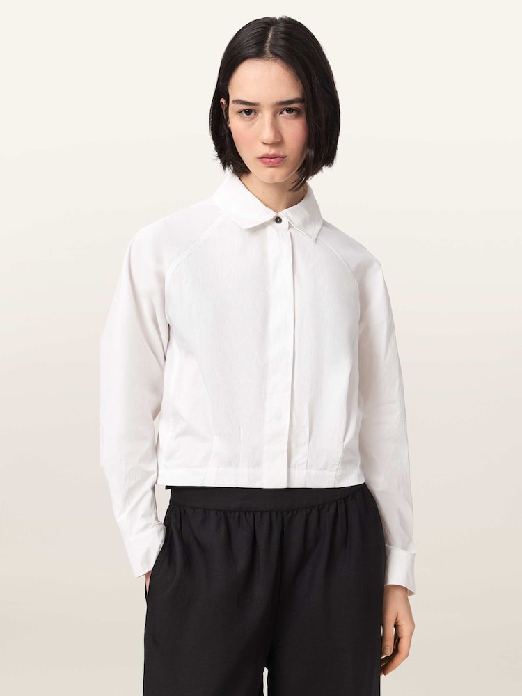 AllSaints White Nara Shirt - Image 1 of 5