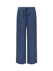 JDY Blue Pinstripe Wide Leg Trousers - Image 5 of 6