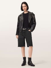 شورت بخصر متقاطع Aki من AllSaints - صورة 4 من 6