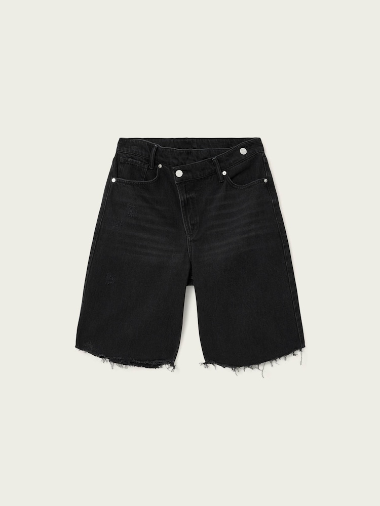 شورت بخصر متقاطع Aki من AllSaints - صورة 6 من 6