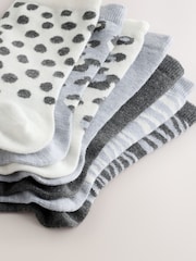 Grey Animal Ankle Socks 7 Pack - Image 10 of 10