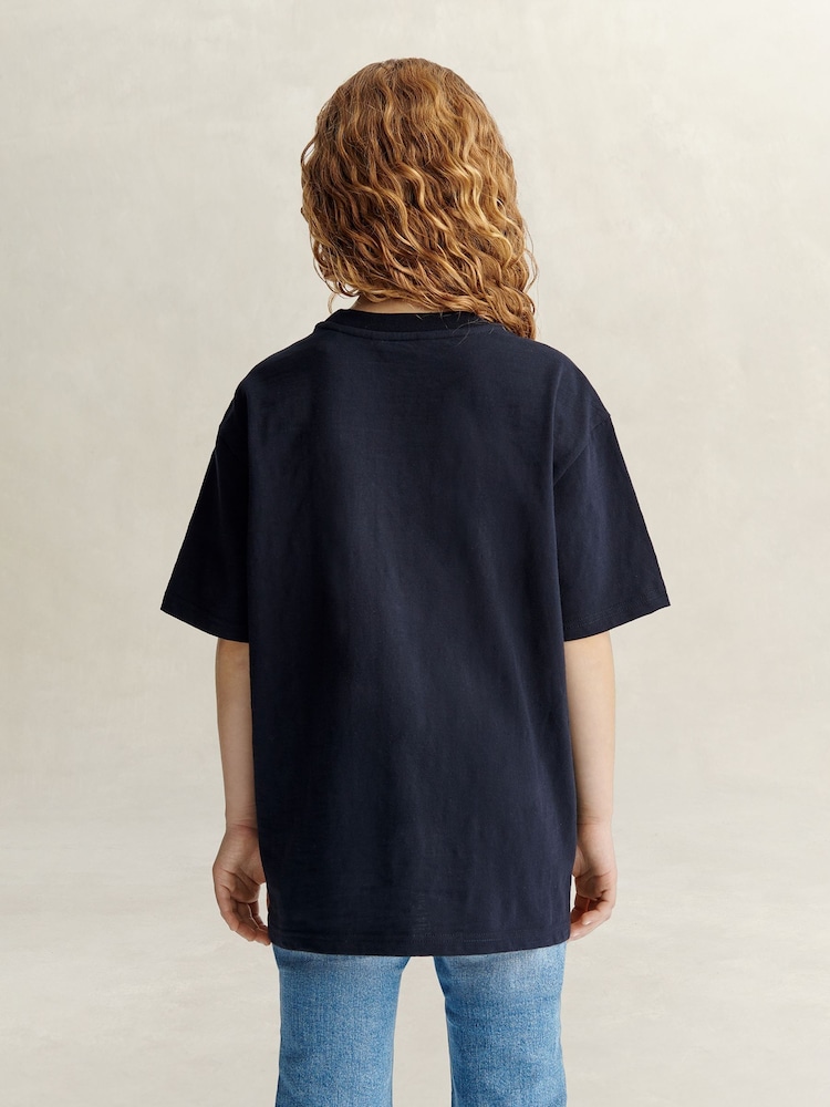 GANT Shield Slub Κοντομάνικο μπλουζάκι - Εικόνα 2 από 4