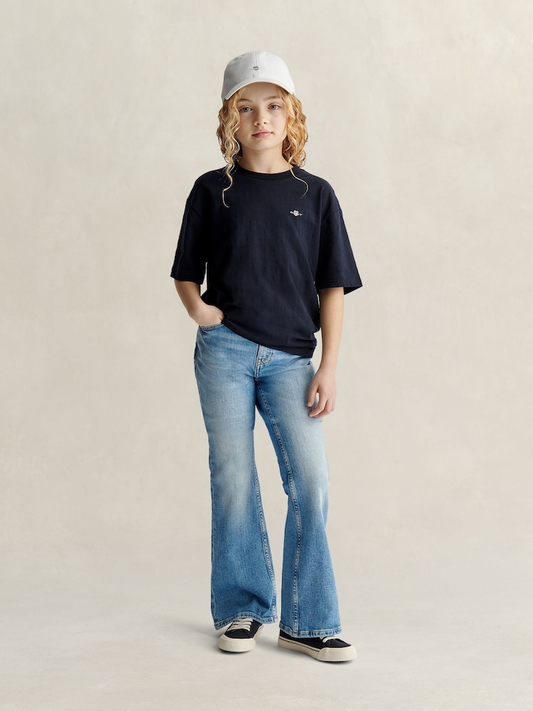 GANT Shield Slub Κοντομάνικο μπλουζάκι - Εικόνα 4 από 4