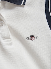 GANT White Shield Sleeveless Polo Top - Image 2 of 2
