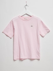 GANT Pink Shield Slub Short Sleeve T-Shirt - Image 5 of 6