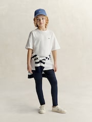 GANT White Shield Slub Short Sleeve T-Shirt - Image 4 of 5