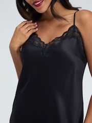 Negro - Camisón de satén Amelia de Boux Avenue - Imagen 5 de 5