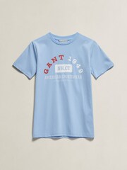 GANT Blue American Sportswear Graphic Short Sleeve T-Shirt - Image 5 of 6