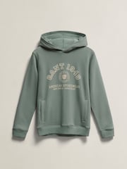 GANT Grey Collegiate Logo Hoodie - Image 1 of 2