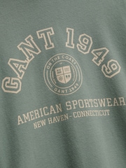 GANT Grey Collegiate Logo Hoodie - Image 2 of 2