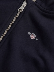 Ναυτικό μπλε - Σετ GANT Shield Full Zip Φούτερ με κουκούλα, Κοντομάνικο μπλουζάκι & Sweat Short - Εικόνα 4 από 6