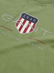 Ναυτικό μπλε - Σετ GANT Shield Full Zip Φούτερ με κουκούλα, Κοντομάνικο μπλουζάκι & Sweat Short - Εικόνα 5 από 6