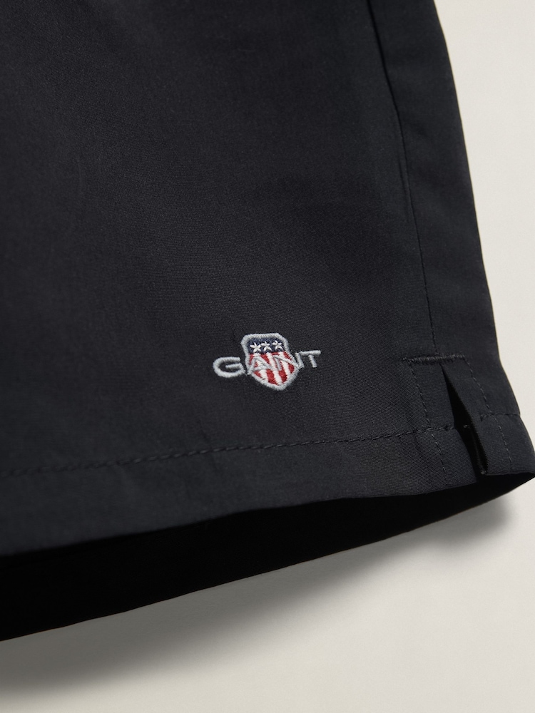 GANT Black Shield Swim Shorts - Image 2 of 2 GANT Black Shield Swim Shorts - Image 2 of 2