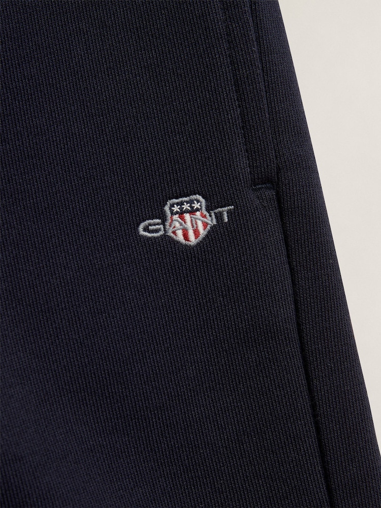GANT Navy Blue Shield Sweat Shorts - Image 2 of 2