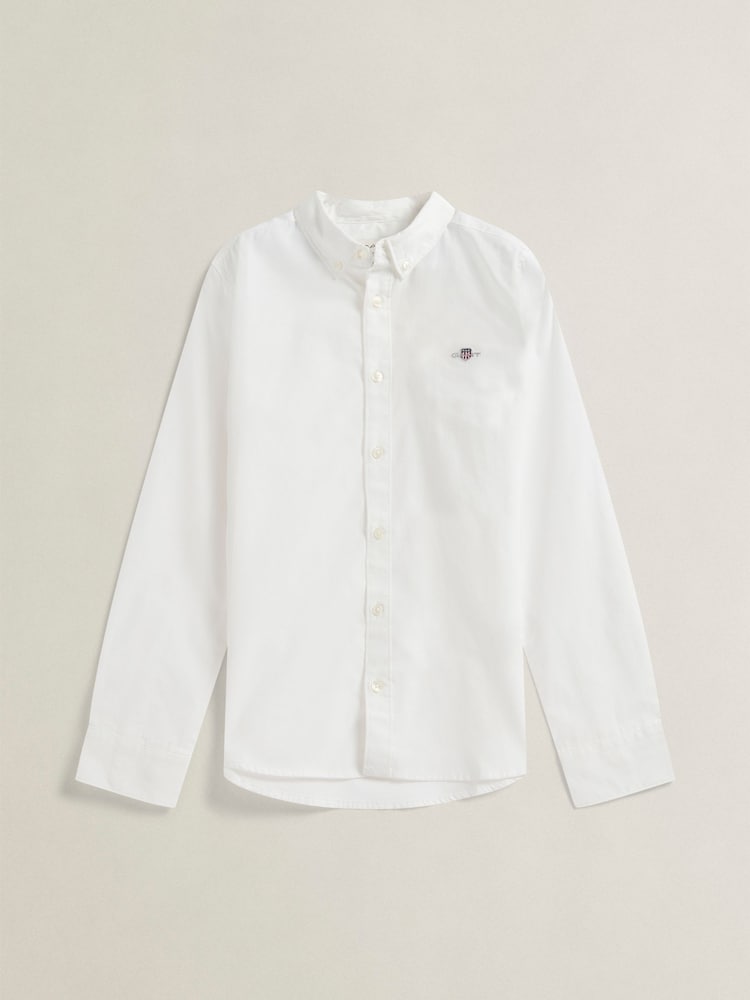 GANT White Shield Oxford Shirt - Image 1 of 2 GANT White Shield Oxford Shirt - Image 1 of 2