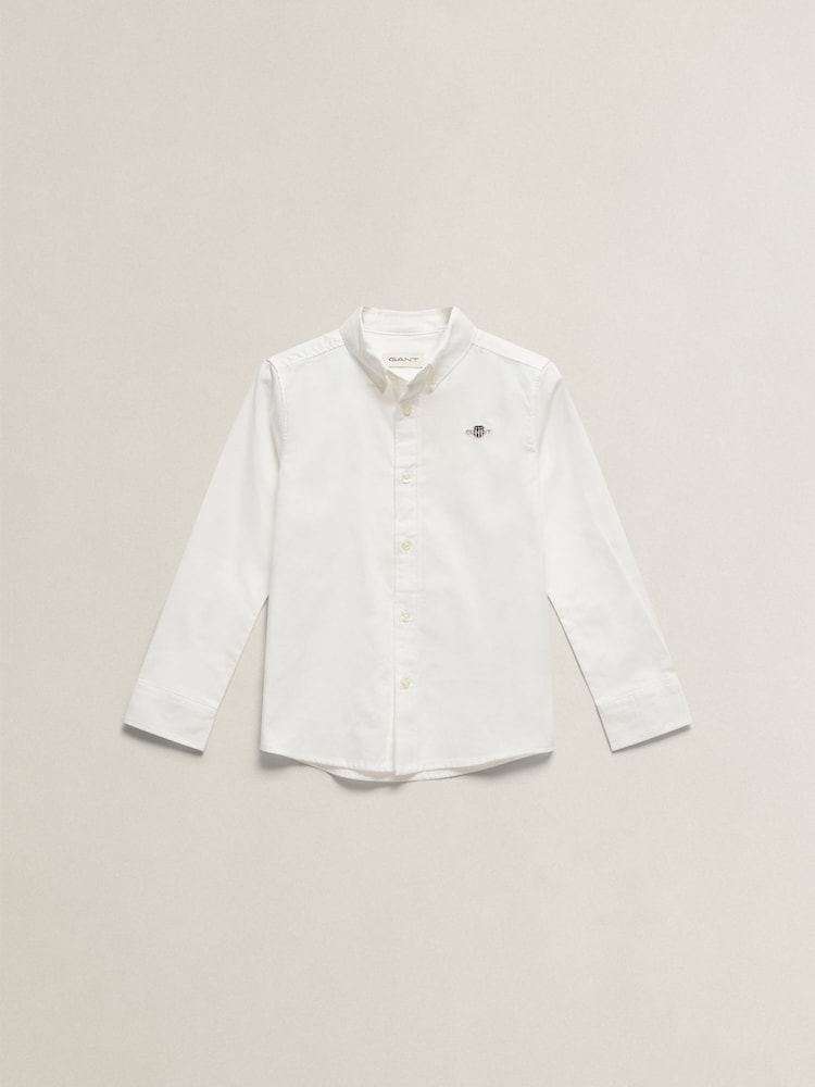 GANT White Shield Oxford Shirt - Image 1 of 2 GANT White Shield Oxford Shirt - Image 1 of 2