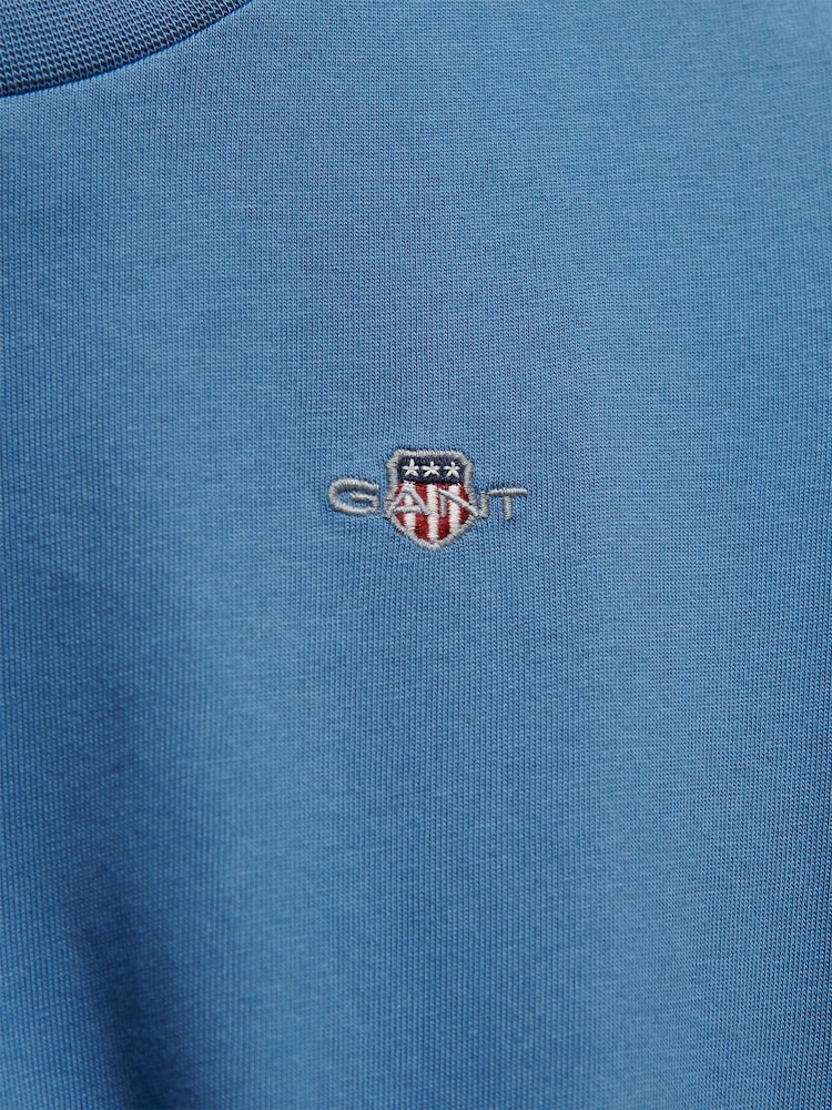 GANT Glaucous Blue Shield Short Sleeve T-Shirt - Image 2 of 3