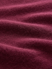 Burgundy Red - CERENE 2 in 1 Jumper with Tie Front Detail Scarf - Larawan 13 ng 13