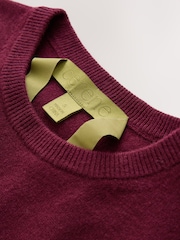 Burgundy Red - CERENE 2 in 1 Jumper with Tie Front Detail Scarf - Larawan 9 ng 13