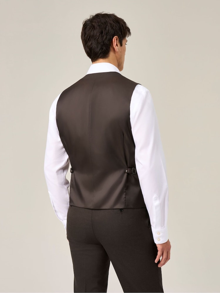 Skopes Brown Corsica Linen Blend Suit Waistcoat - Image 2 of 4