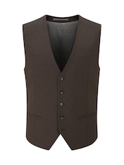 Skopes Brown Corsica Linen Blend Suit Waistcoat - Image 3 of 4