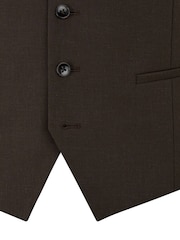 Skopes Brown Corsica Linen Blend Suit Waistcoat - Image 4 of 4