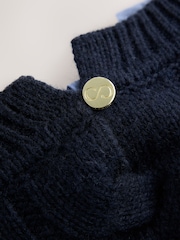 Әскери-теңіз күштері - CERENE Cotton Ruffle Trim Cable Stitch Jumper - 11суретінің 10 суреті